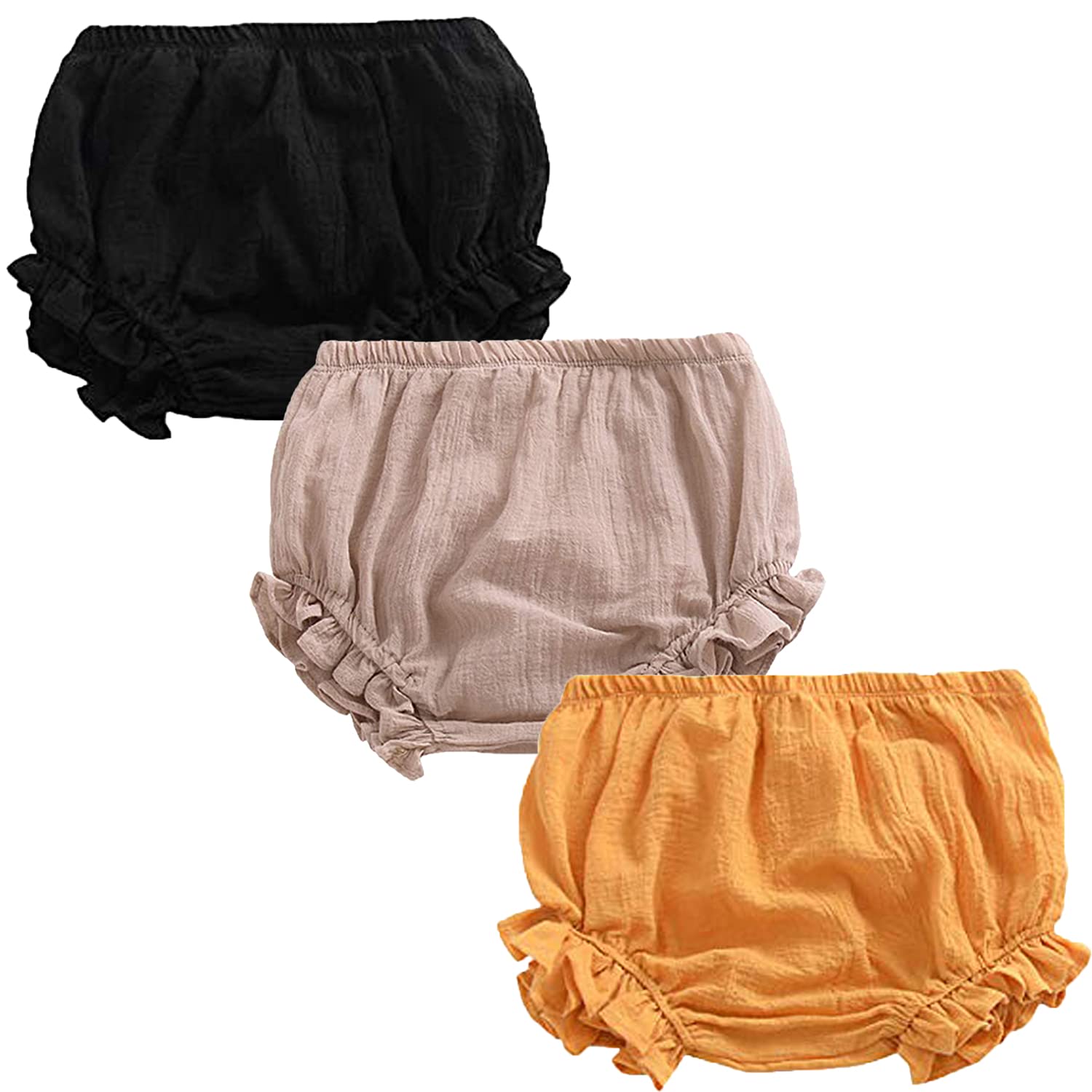 3PC Baby Cotton Shorts Set - Cute Floral Bloomers for Newborns & Toddlers, Playtime & Outings