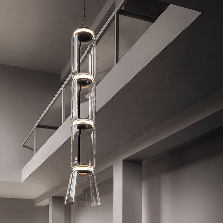 Modern LED Glass Chandelier Lighting Fixture - Crystal Ceiling Light for Living Room, Dining Room, Stair Hall - Elegant Home Decor for Wedding, Bedroom, Hotel & Restaurant