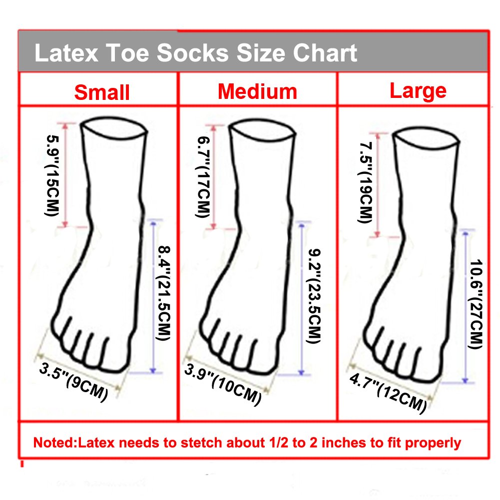 Breathable Latex Socks with Toe Separation - Men's Plus Size Tights & Stockings for Yoga, Dance & Cosplay Costumes
