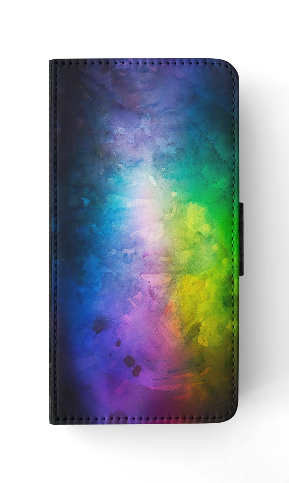 Rainbow Watercolor 111 FLIP Wallet Phone Case for Apple iPhone 15 - Slim Protective Cover with Card Holder & Stand Feature for Everyday Use