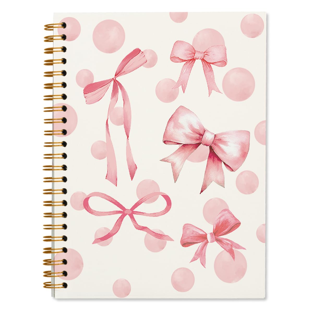 Coquette Pink Bow Notebook - Aesthetic Preppy & Girly Journal for Women, 5.5x8.3 Inches | Perfect for School, Office & Gift Giving | Cute Desk Accessories & Study Supplies