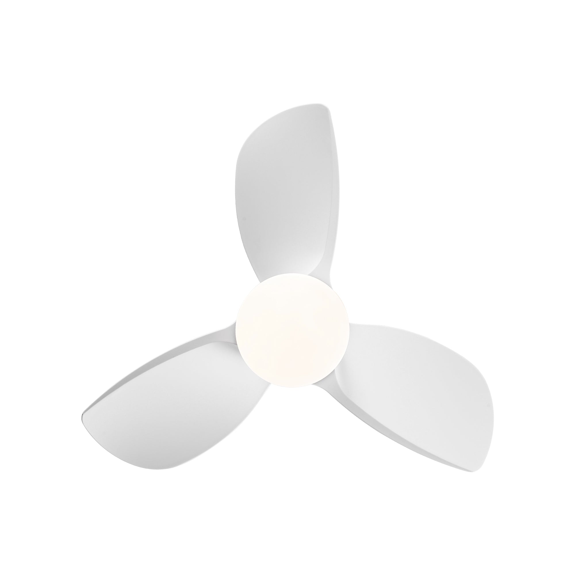28 Inch Integrated LED Ceiling Fan with White ABS Blades - Energy Efficient Cooling & Lighting for Bedroom, Living Room, and Office Spaces