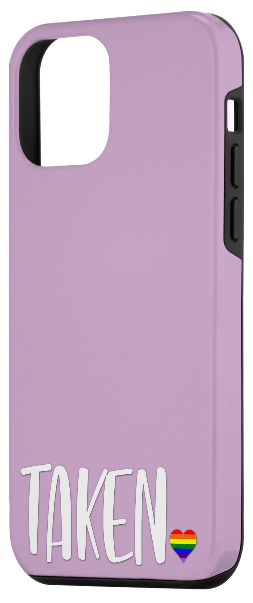 iPhone 12 Mini Case - Purple Rainbow Heart Design for LGBTQ Pride & Valentine's Day | Protective Phone Cover for Daily Use, Parties & Celebrations