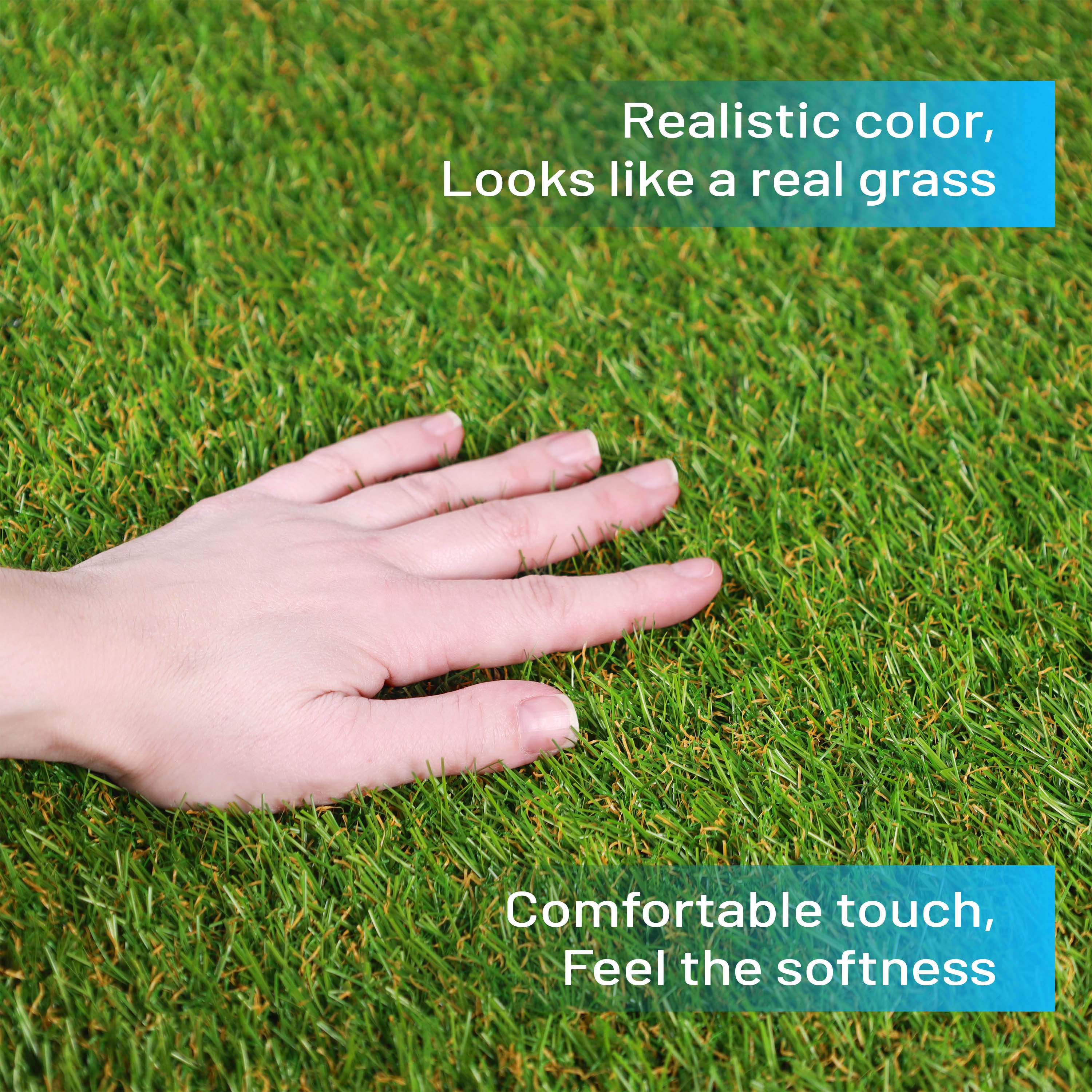Premium Artificial Grass Rug Set of 6 - Indoor/Outdoor Synthetic Turf Carpet - Perfect for Patio, Balcony, Playroom & Home Decor