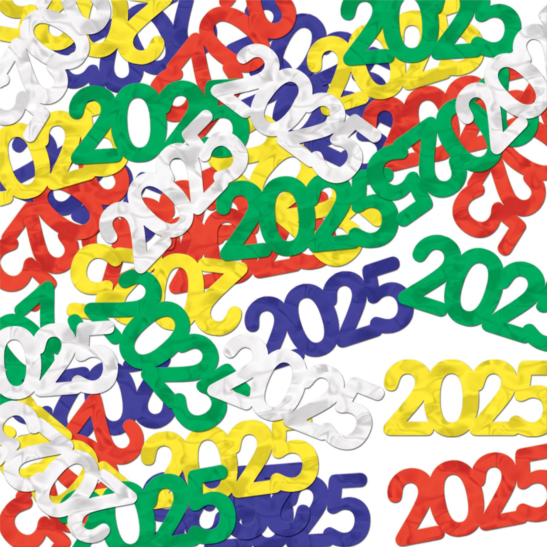 12 Pack Beistle Fanci Fetti 2025 Silhouettes Multi-Color Confetti (0.5 Oz per Package) - Perfect for New Year's Eve, Birthday Parties, and Wedding Celebrations