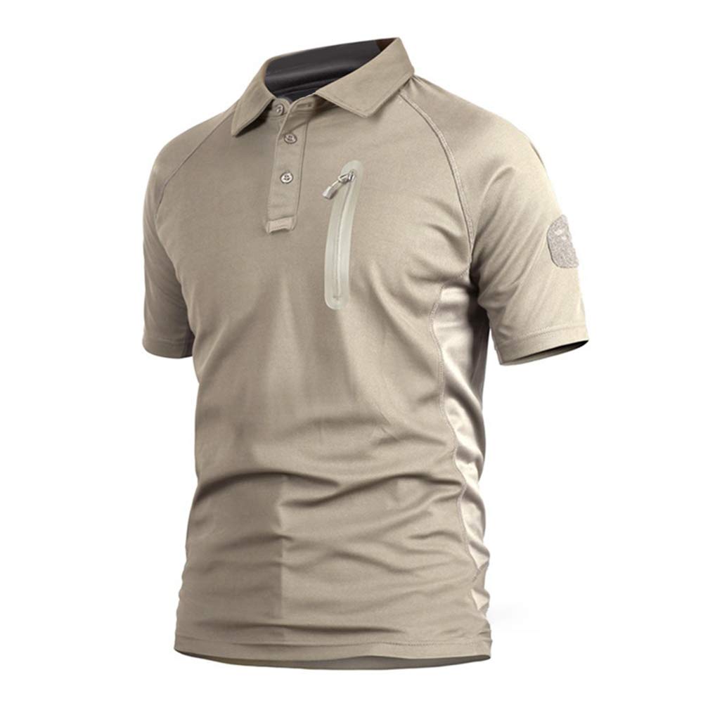 FTIMILD Men's Tactical Shirt - Quick-Dry Moisture Wicking Short Sleeve Polo for Outdoor, Hiking, Camping & Military Use | Lightweight Performance Shirt for Summer & Active Wear