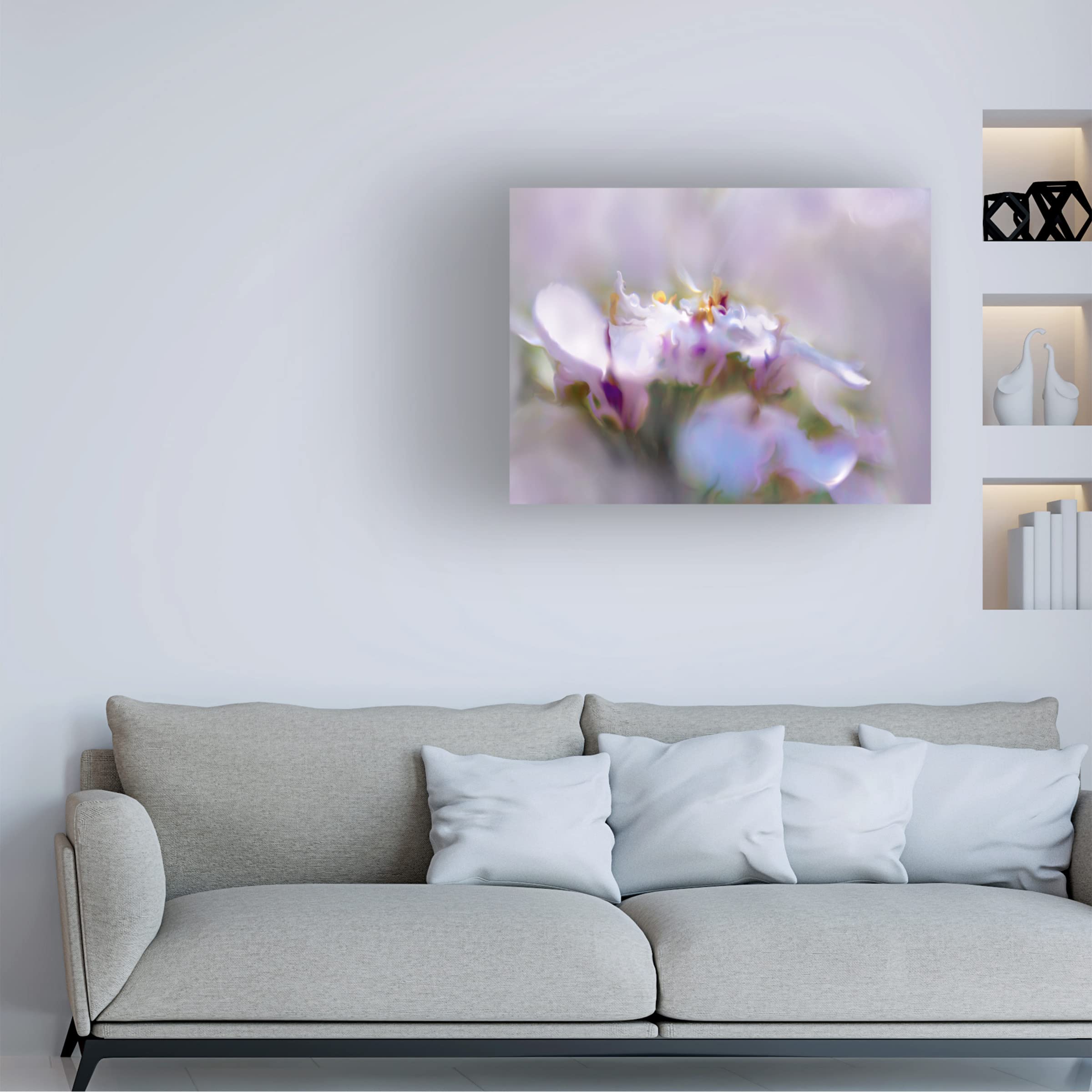 Gillian Hunt 'Mist of Lilac III' Floral Canvas Wall Art Print - Handmade Home Decor for Living Room, Bedroom & Office