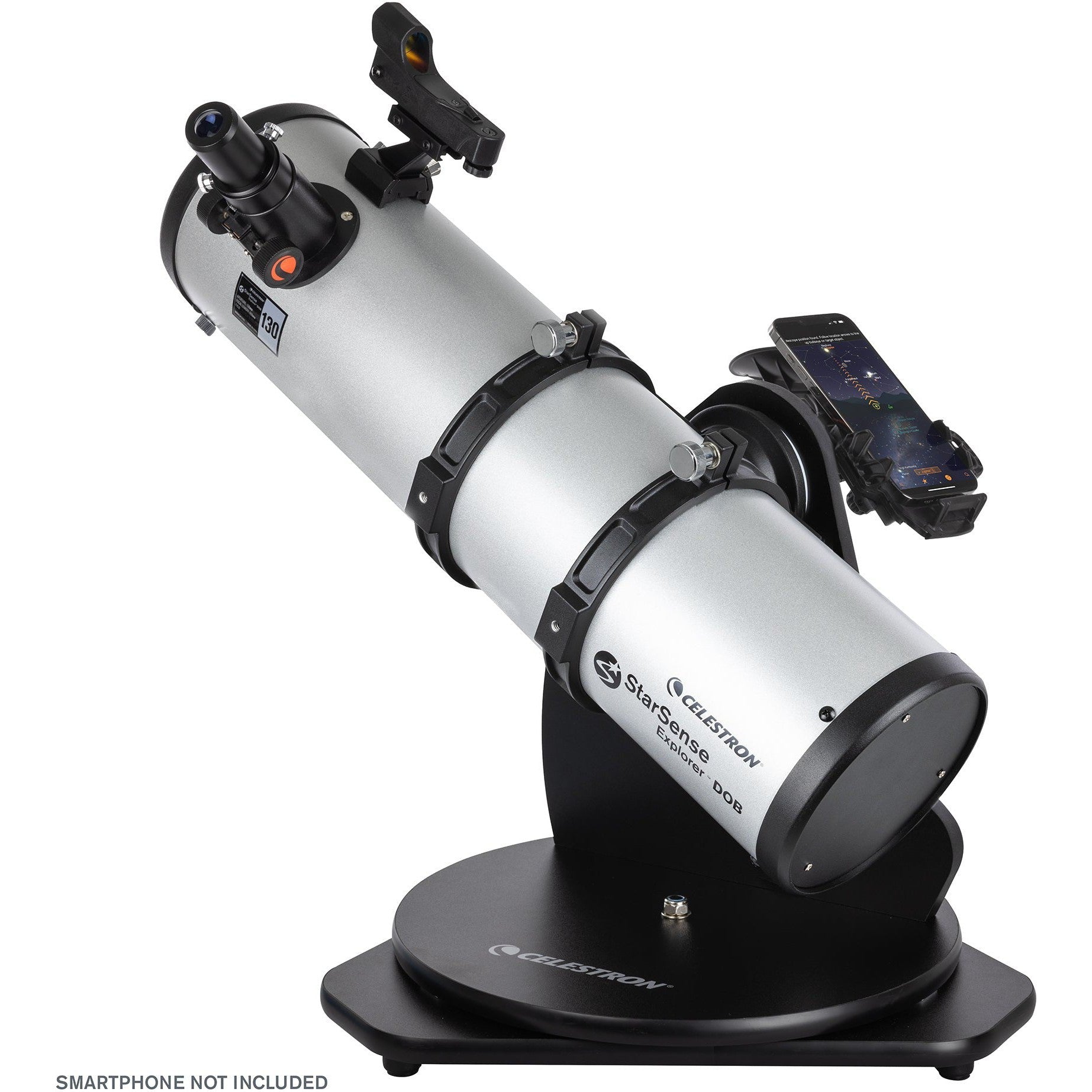 StarSense Explorer 130mm Smartphone-Enabled Tabletop Dobsonian Telescope - Stargazing for Beginners & Backyard Astronomy (Portable & Easy Setup)