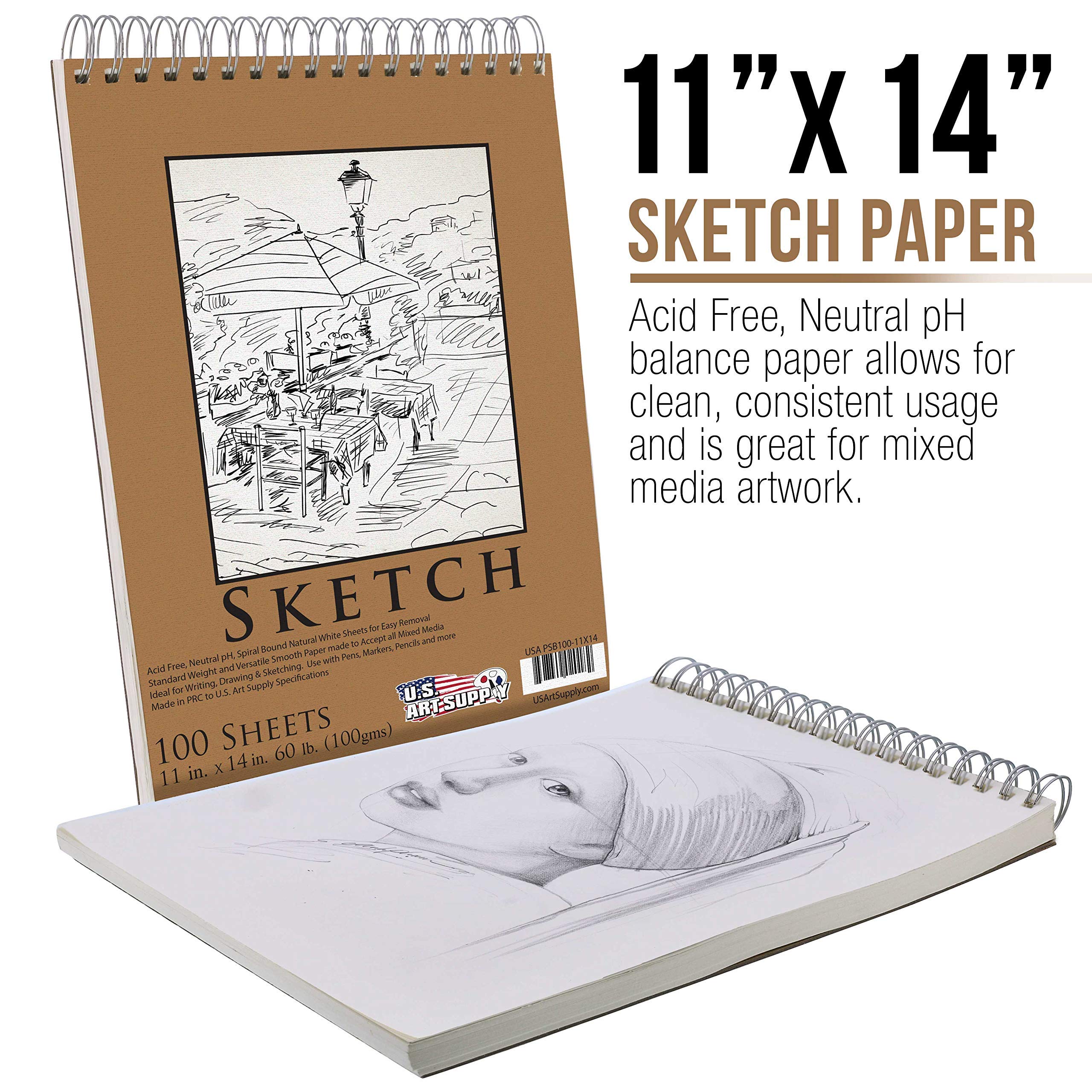 US Art Supply 50-Piece Artist Grade Colored Pencils with 2 Premium Sketch Pads (11