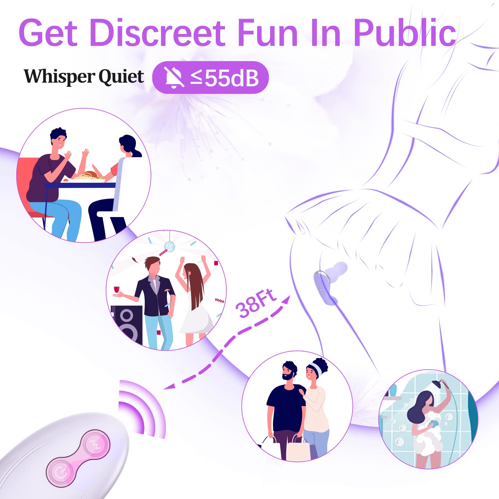 Best Wearable Thrusting Dildo for Women - App & Remote Controlled Vibrator with 9 Powerful Modes, Strapless Strap-On & Clitoral Stimulation - Perfect for Couples Play & Solo Pleasure