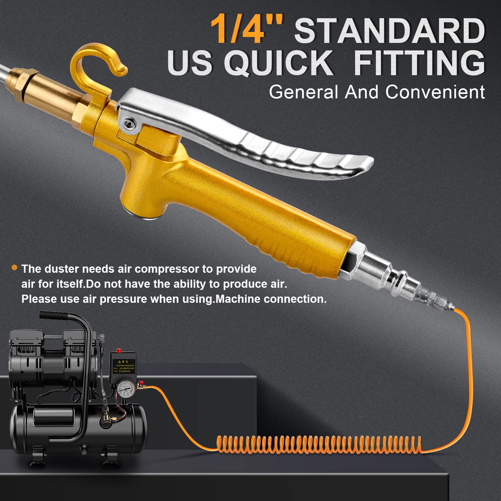11-Piece Industrial Air Blow Gun Kit with 4.8
