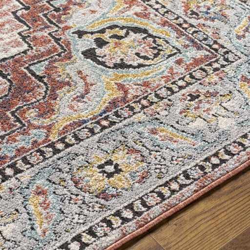 Premium Hauteloom Calilayan Traditional Area Rug - Rust, Blue, Black - 7'10