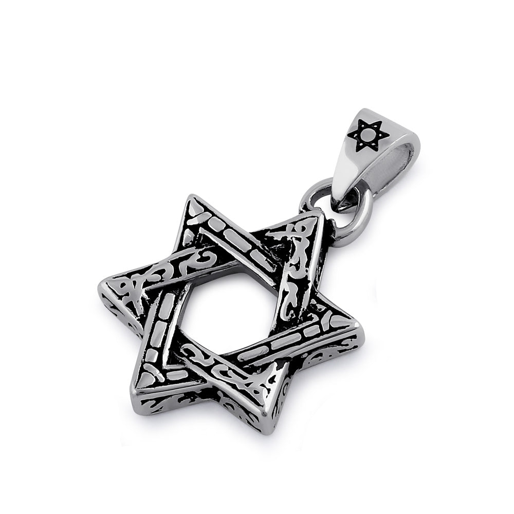 Stainless Steel Star of David Pendant Necklace - Elegant Jewish Jewelry for Men & Women - Perfect for Hanukkah Gifts, Bar Mitzvah, Bat Mitzvah and Religious Occasions