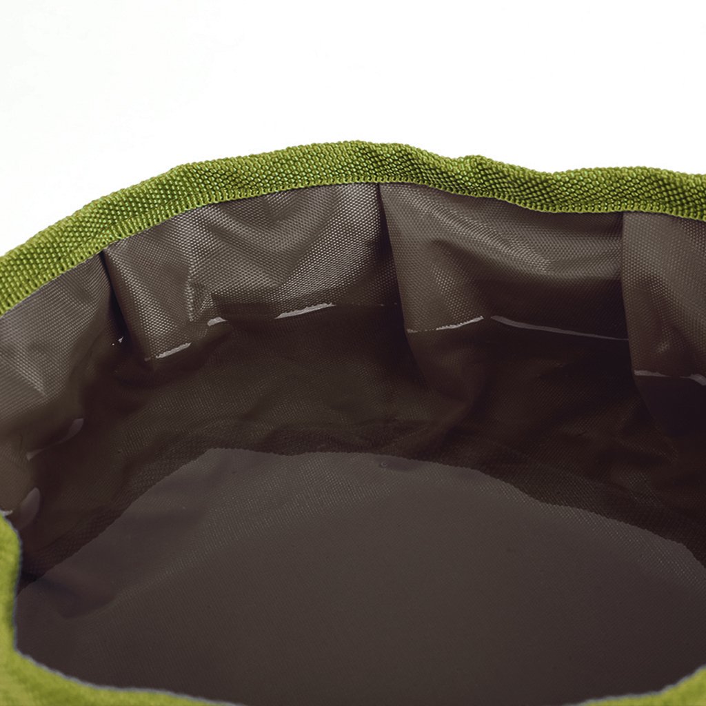 SECRET DESIRE Waterproof Foldable Pet Travel Bowl - Durable Dog & Cat Food Feeder for Camping, Hiking, Outdoor Adventures - Portable Green Collapsible Dish