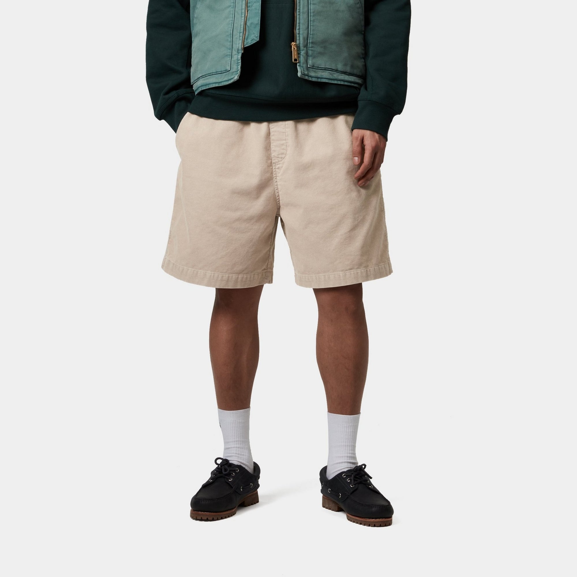 Reynold Corduroy Shorts for Men - Dusky Beige Washed Comfortable Casual Wear | Perfect for Summer Outings, Beach Trips & Relaxing Weekends