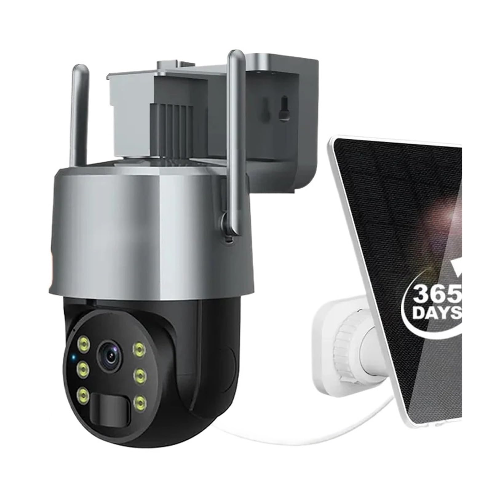 5MP Solar PTZ Security Camera - Wireless Outdoor Waterproof IP66, Color Night Vision, Motion Detection, 64GB Storage - Ideal for Home Surveillance, Yard Monitoring & Property Security