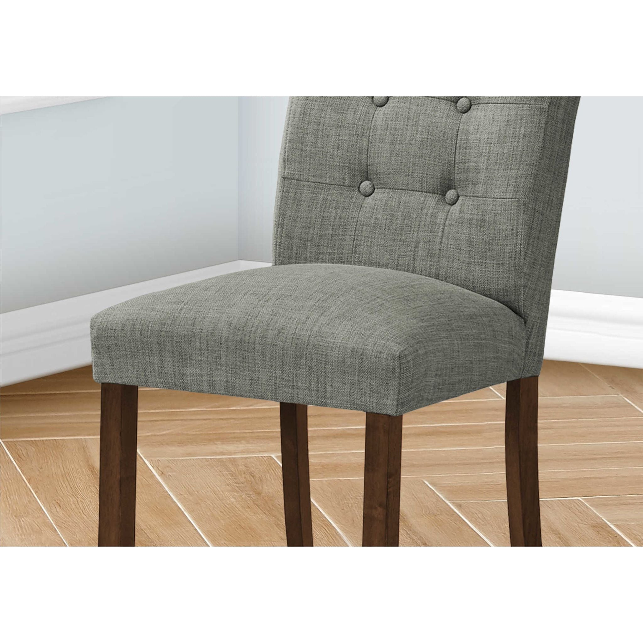 Modern Asher Dining Chairs Set of 2 - Mid Century Wooden Kitchen Chairs with Upholstered Seat - Perfect for Dining Room, Kitchen, Breakfast Nook & Home Office