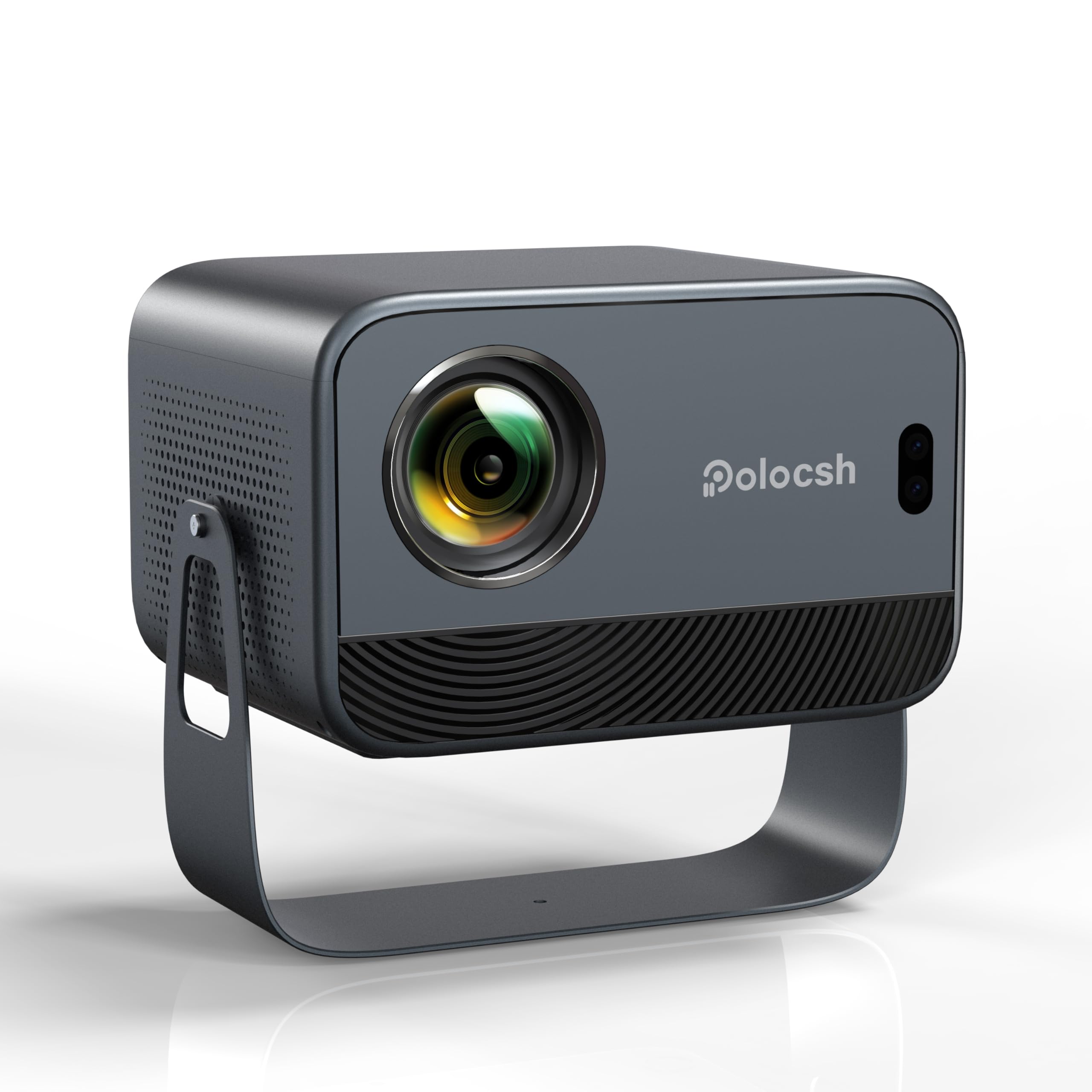 Polocsh 4K WiFi Bluetooth Projector - 600 ANSI Lumens, Auto Keystone, 360° Adjustable Stand & Electric Focus, Native 1080P Portable Outdoor Movie Projector for iPhone Android TV Stick HDMI USB - Perfect for Home Theater, Backyard Movies, Gaming & Presentations