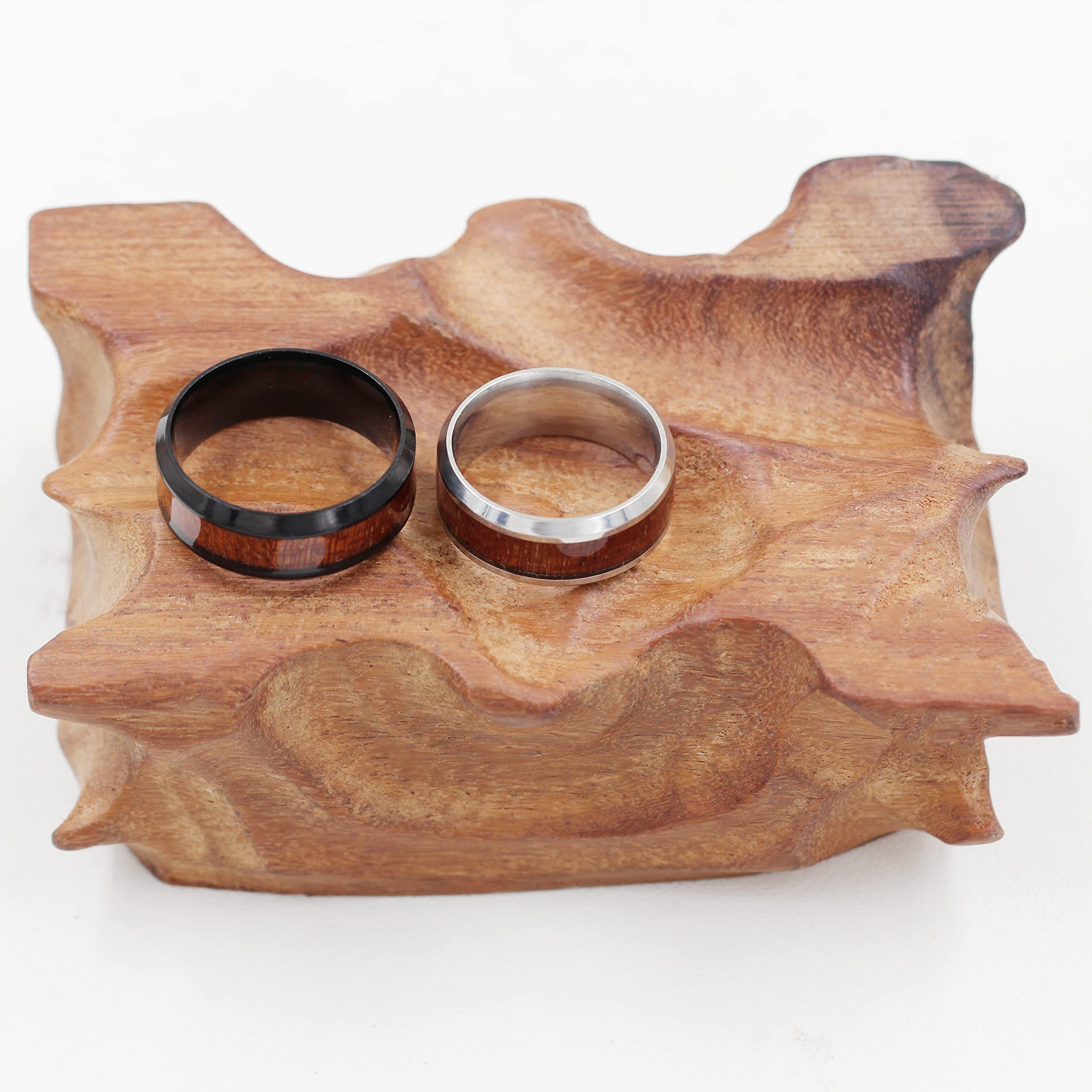 Uloveido Titanium & Stainless Steel Couple Wedding Bands - Engravable Matching Engagement Rings for Him & Her (Y552) - Perfect for Anniversaries, Proposals & Romantic Gifts