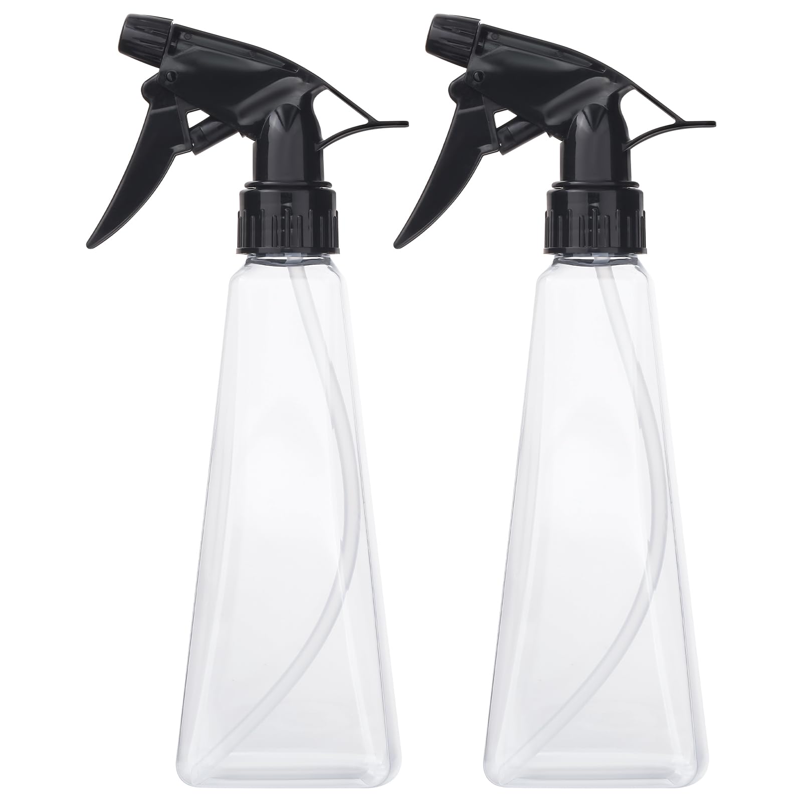 12 Oz Spray Bottles (2-Pack) - Fine Mist & Stream Settings - BPA-Free Plastic Water Sprayer for Hair Care, Plant Misting, Household Cleaning, Cooking, BBQ, Pet Grooming - Leak Proof Design - Multi Color Options - Perfect for Home, Salon, Garden & Kitchen Use