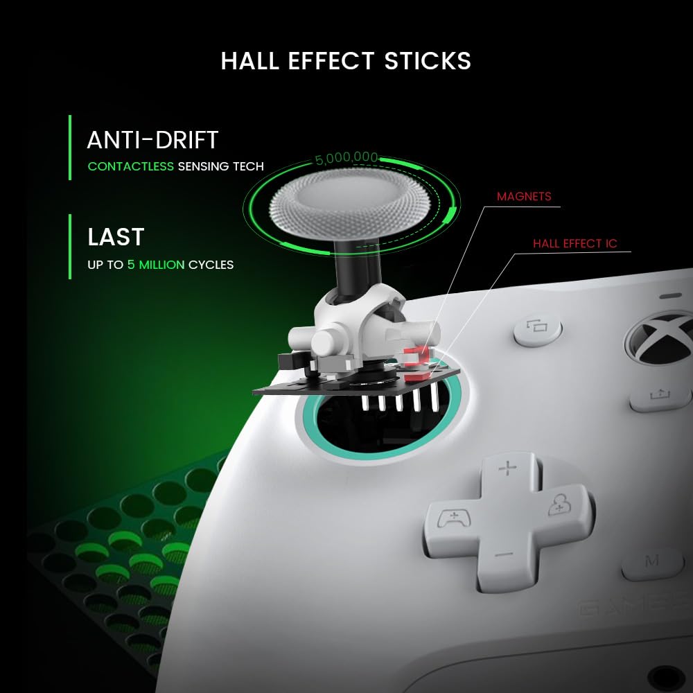 GameSir G7 SE Officially Licensed Xbox One Controller - Hall Effect Joysticks, 3.5mm Audio Jack & Programmable Back Buttons for Xbox Series X/S, Xbox One, Windows 10/11 PC Gaming - Perfect for FPS, Racing & Sports Games