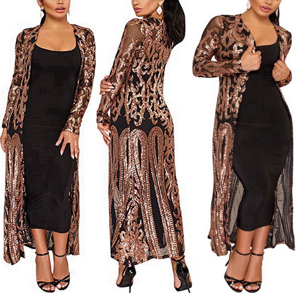 Sequin Cardigans Duster Sparkly Blazer Jackets Long for Women Evening - Perfect for Parties, Weddings & Night Out