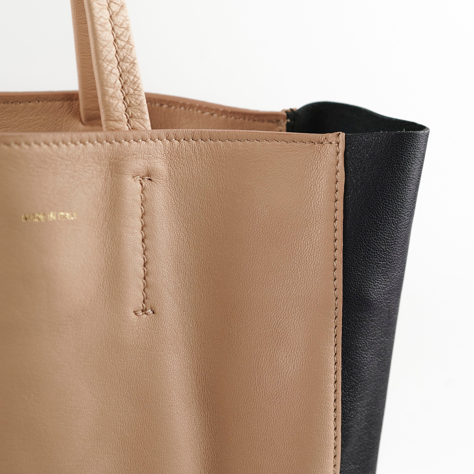 Celine Phantom Two-Toned Tote Bag in Nude & Black - Luxury Leather Handbag for Women, Perfect for Work, Travel & Everyday Use