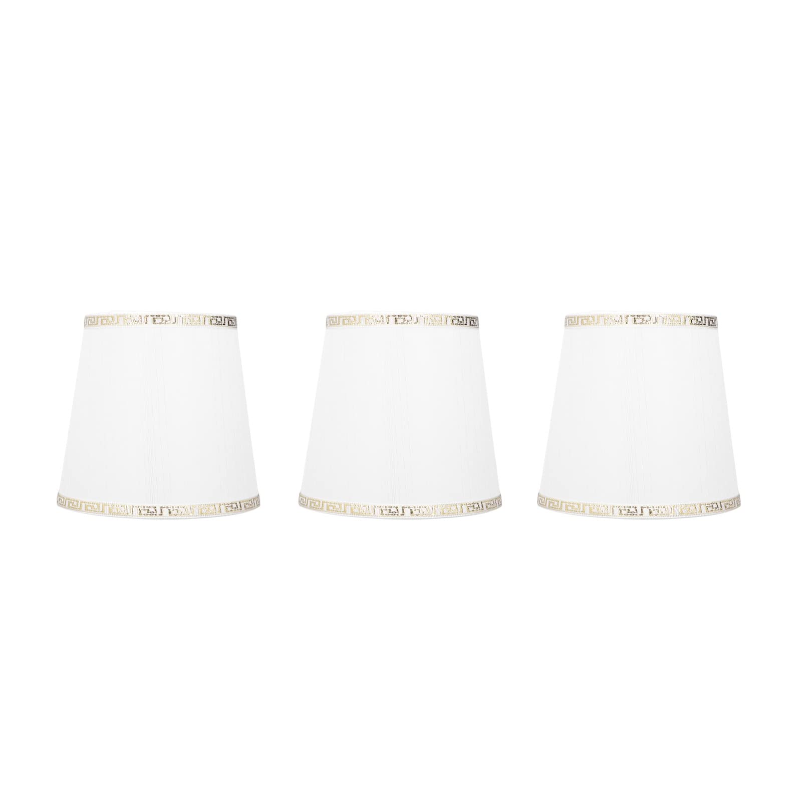 Buachois 3-Pack White Fabric Lamp Shades - E14 Bulb Compatible, Nordic Style Lampshades for Table Lamps, Chandeliers & Wall Lights (15x14x11cm) - Perfect for Living Room, Bedroom & Office Decor