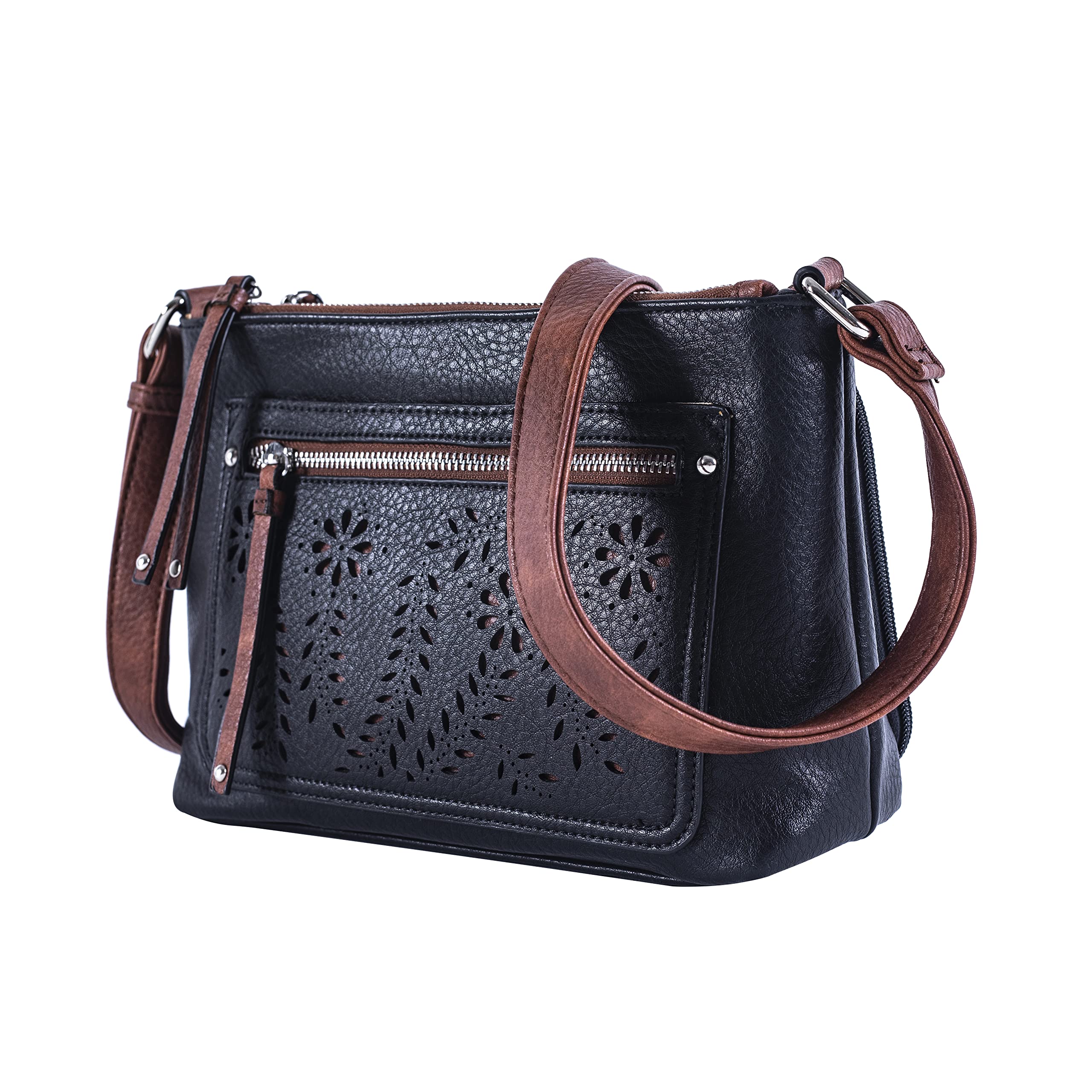Hailey Concealed Carry Crossbody Purse - Women's Faux Leather Handbag with Locking Gun Compartment, Adjustable Strap & RFID Protection | Perfect for Everyday Carry, Travel & Self-Defense