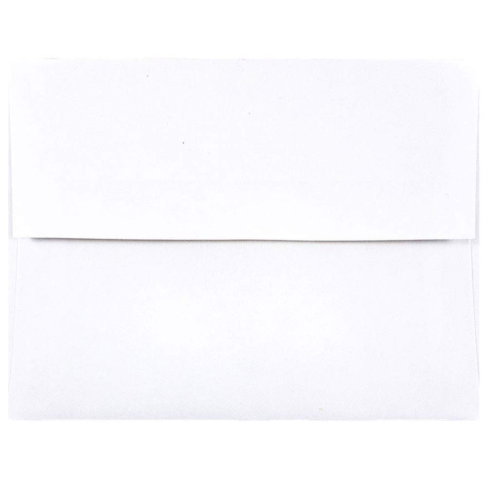 JAM PAPER A2 Foil Invitation Envelopes 4 3/8 x 5 3/4 Inches - Premium White with Red Foil Accents - Bulk Pack of 500 Envelopes per Box - Perfect for Wedding Invitations, Greeting Cards, and Business Correspondence