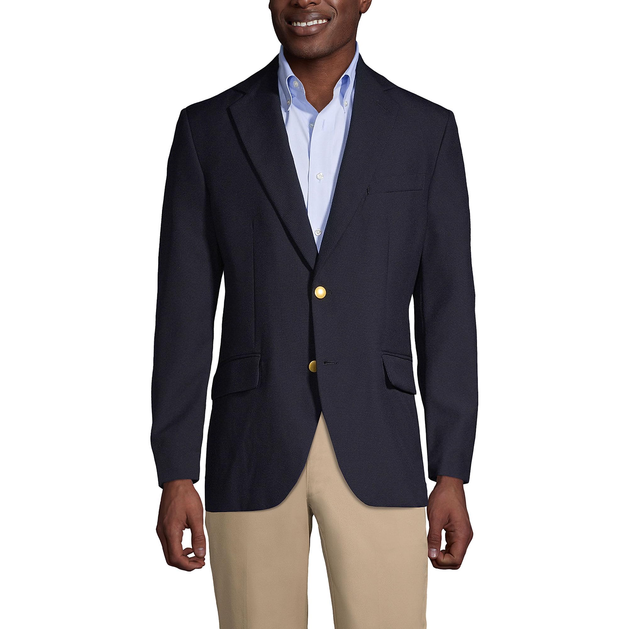 Lands' End Men's Hopsack Blazer - Classic School Uniform Jacket for Boys & Teens | Perfect for Formal School Events, Graduations & Dress Code Occasions