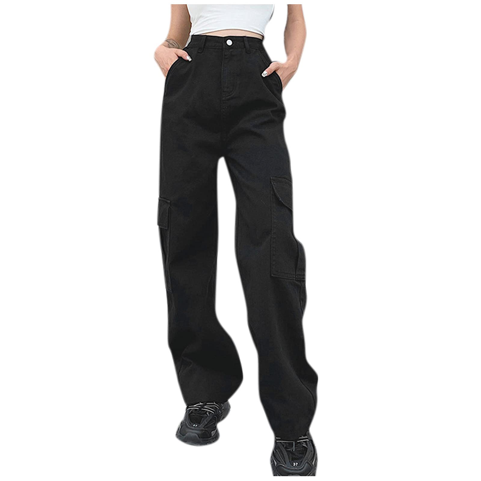 Women's Boyfriend Jeans - High Waisted Loose Fit Comfortable Denim Pants | Y2K Vintage Wide Leg Baggy Jeans for Streetwear & Casual Outfits | Perfect for Everyday Wear, Date Nights and Urban Fashion