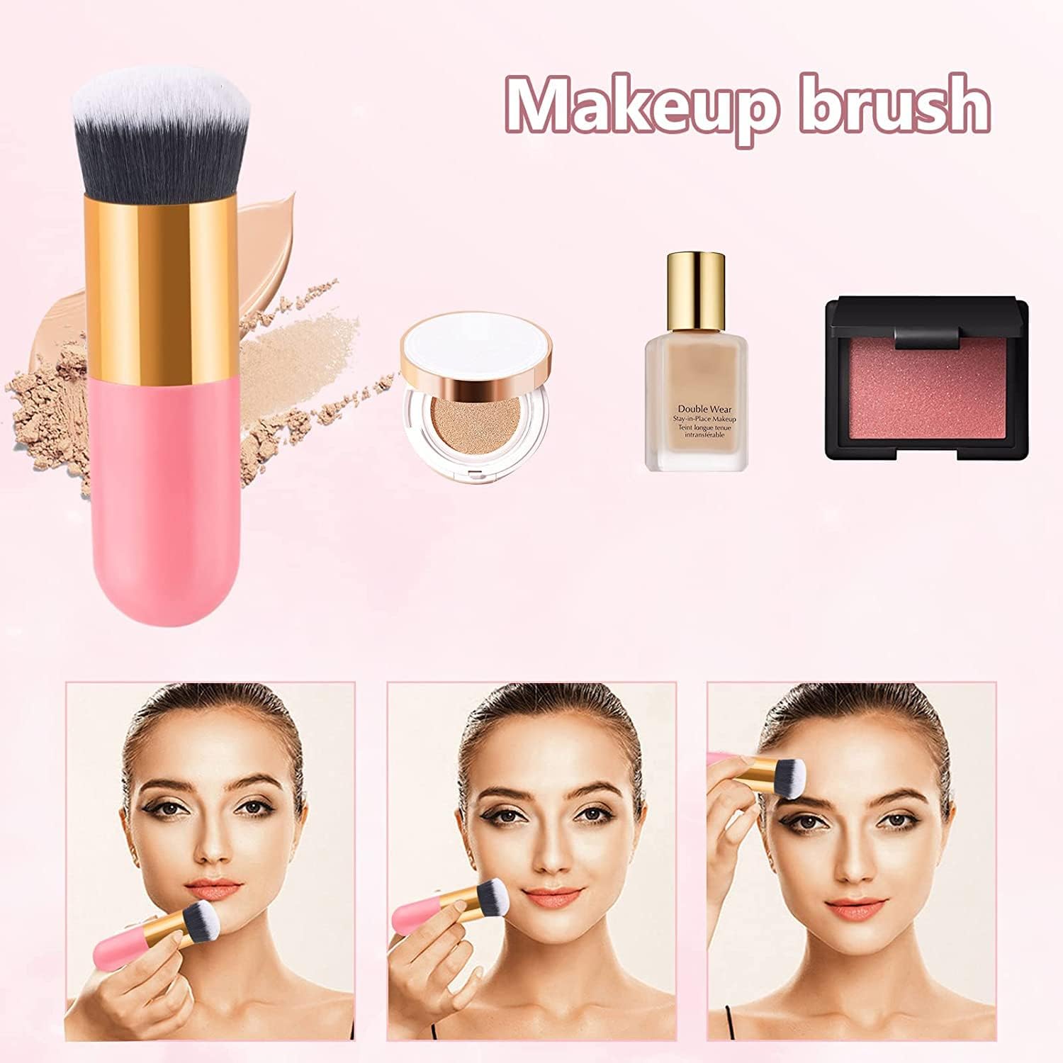 4Pcs Round Makeup Sponges Set - Premium Beauty Blender & Face Primer Sponge with Oval Brush - Perfect for Liquid Foundation, Compact Powder & Cream Blending - Ideal for Professional Makeup Artists & Home Use