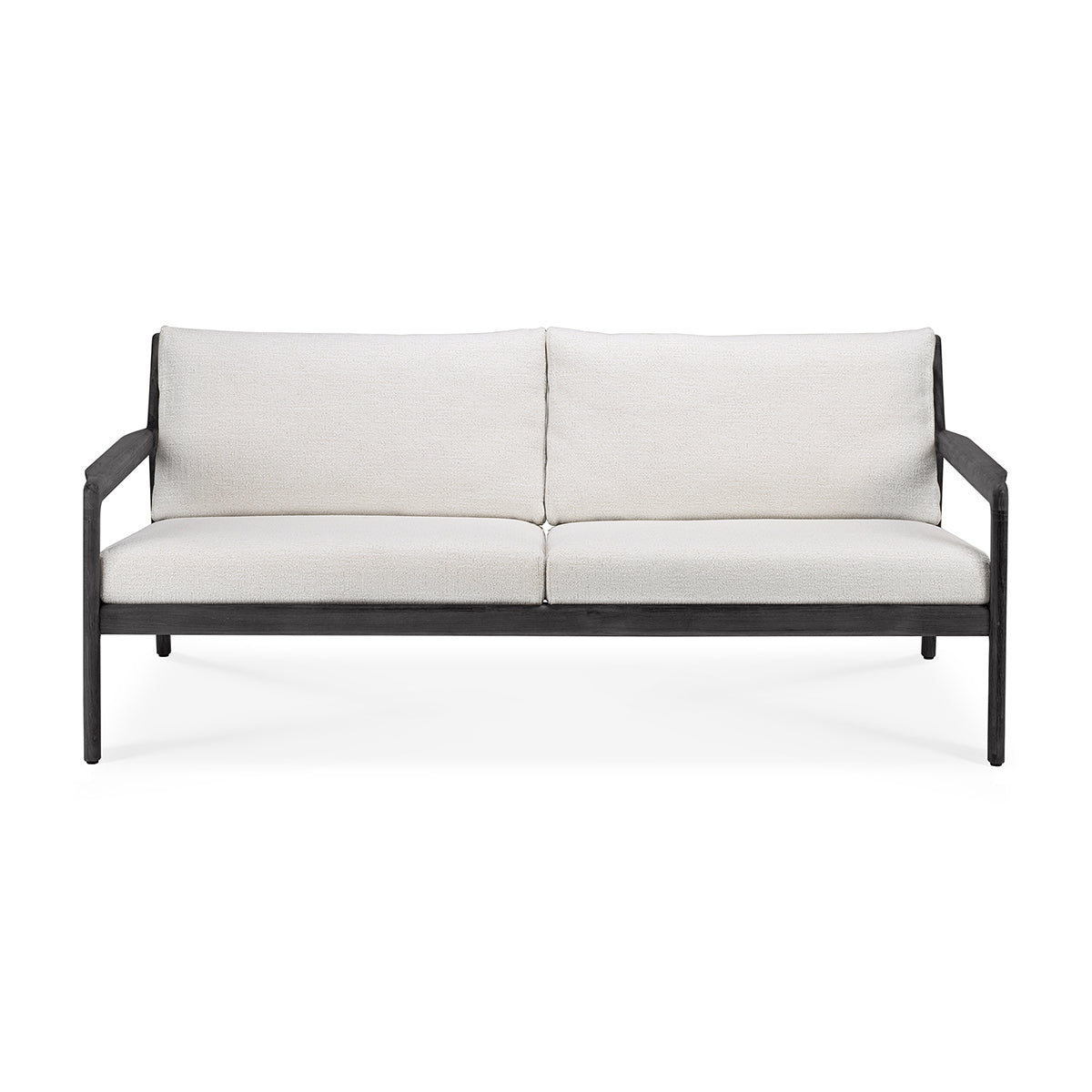Outdoor 3-Seater Sofa with Jack Fabric - Teak Black & Off White - Perfect for Patio, Garden, and Poolside Relaxation