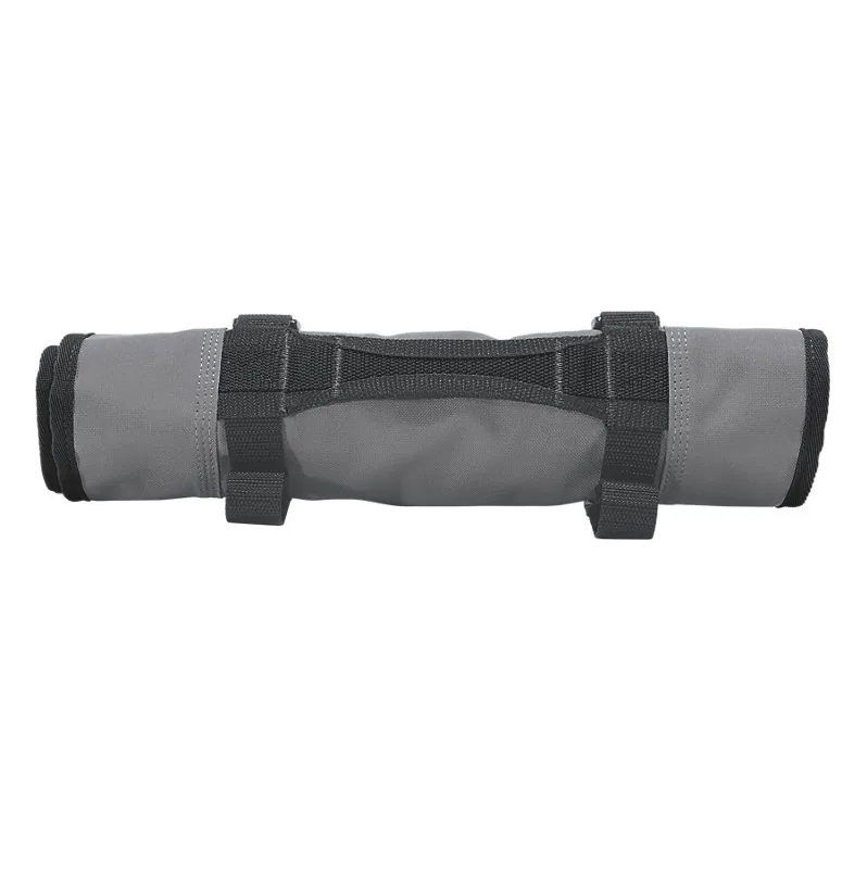 18 Pocket Tool Bag Utility Roll - Heavy Duty Grey Organizer for Electricians & Contractors - Perfect for Work, DIY Projects & Home Repairs