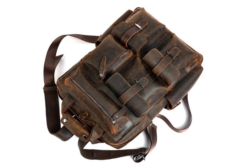 Stylish Brown Leather Laptop Backpack for Women - Waterproof 15.6 Inch Business Travel Bag - Perfect for Work, College & Commuting