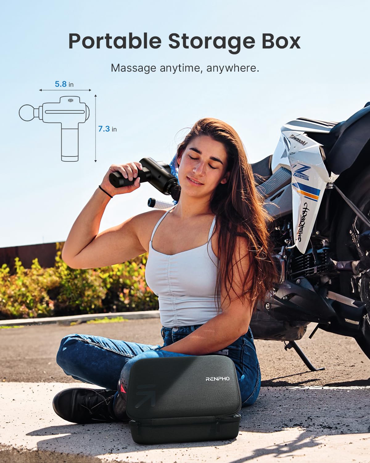 RENPHO Thermacool Deep Tissue Massage Gun with Heat & Cold Therapy Heads - Handheld Muscle Massager for Men, Women & Athletes - FSA/HSA Eligible - Perfect for Post-Workout Recovery, Pain Relief & Relaxation - Includes Travel Case - Ideal Mother's Day Gift for Active Lifestyles
