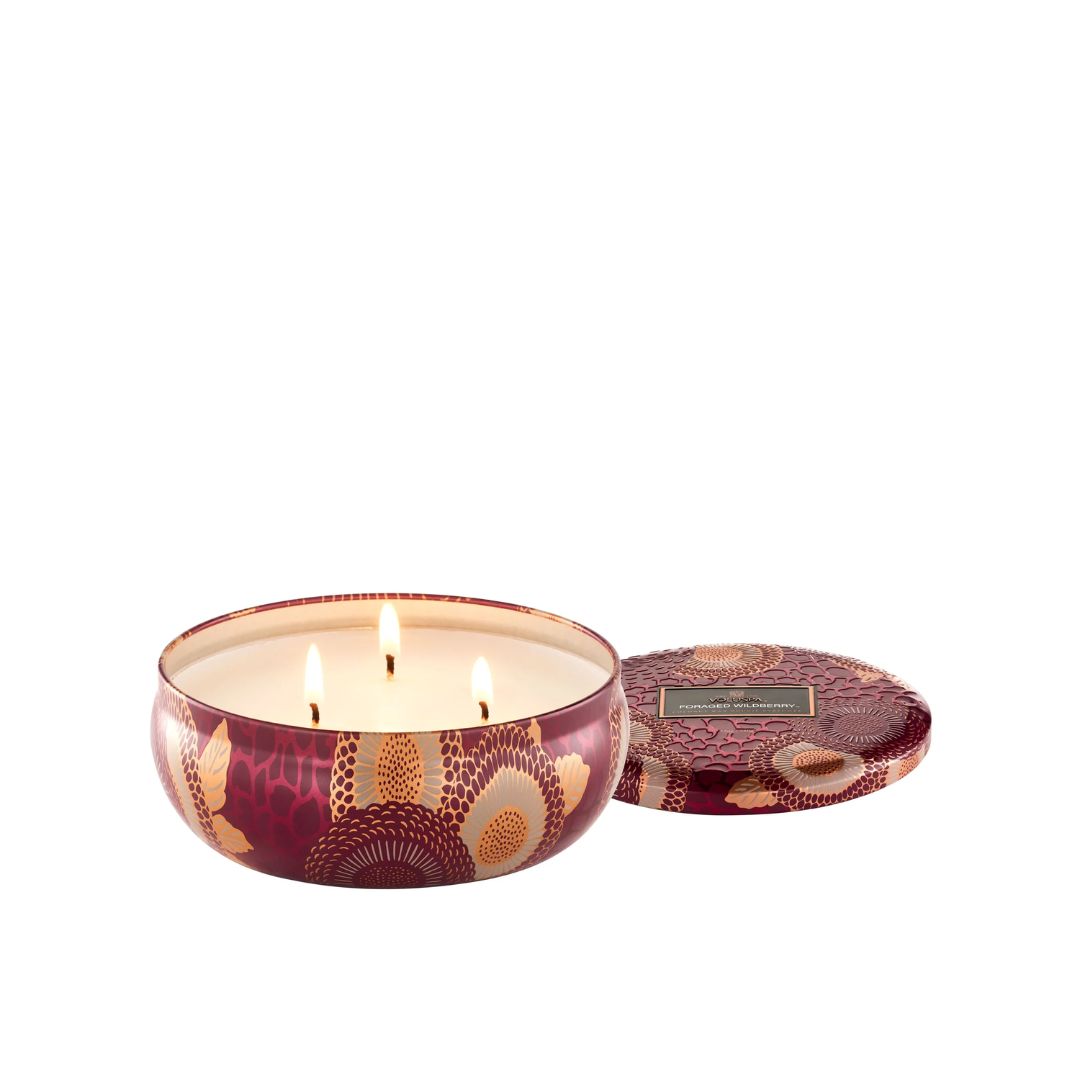Premium 3-Wick Scented Candle - Foraged Wildberry Fragrance, Long-Lasting Soy Wax Candle for Home, Office, Spa & Romantic Dinner Ambiance