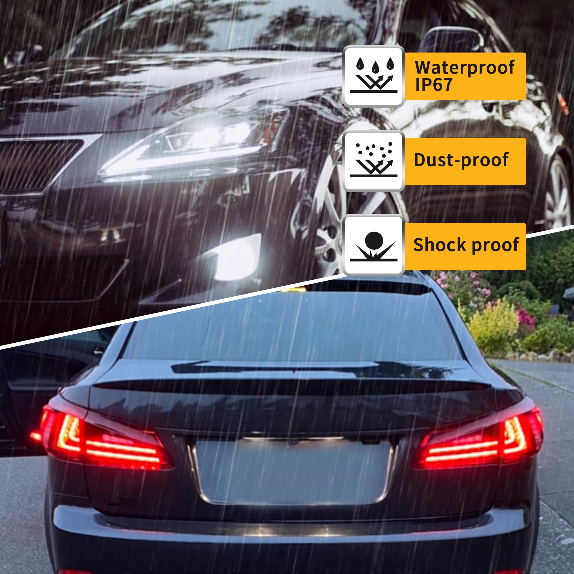 VLAND LED Headlights & Tail Lights for Lexus IS250/350 2006-2012 - Amber/Red - Upgrade Your Ride