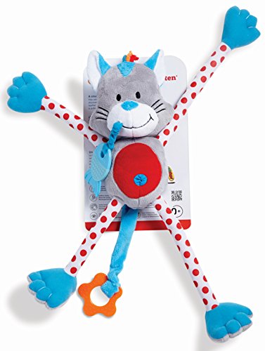 Edushape Happy Kitten Plush Toy - Soft Stuffed Animal for Babies & Toddlers - Educational Developmental Toy Teaching Life Skills - Perfect for Playtime, Cuddling & Early Learning