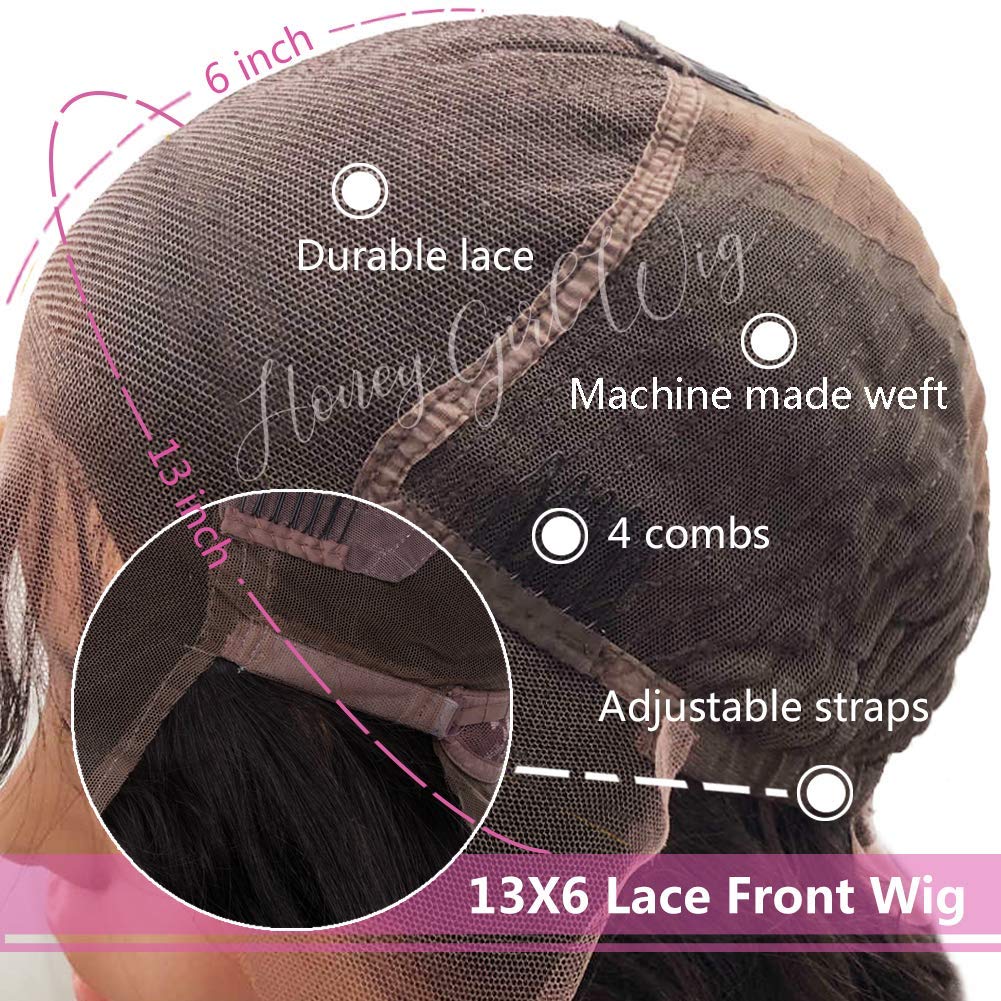 13x6 Glueless Lace Front Wig for Black Women - 20
