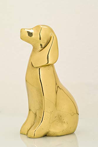 Bronze Dog Statue Sculpture - Elegant Home Decor & Garden Art for Living Room, Office, or Outdoor Display | TPAL-548