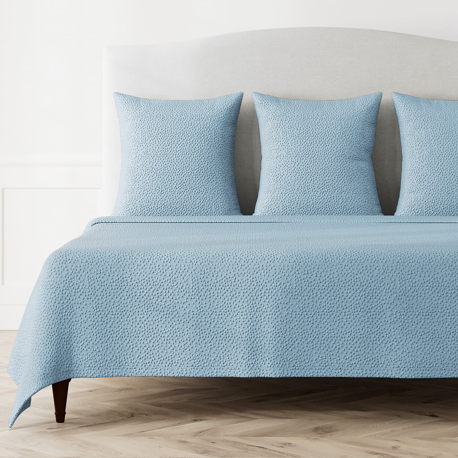 Luxury Bubble Matelasse Coverlet Set - Soft & Breathable Blue Bedspread for Queen Size Bed | Perfect for Master Bedroom, Guest Room & Hotel Decor