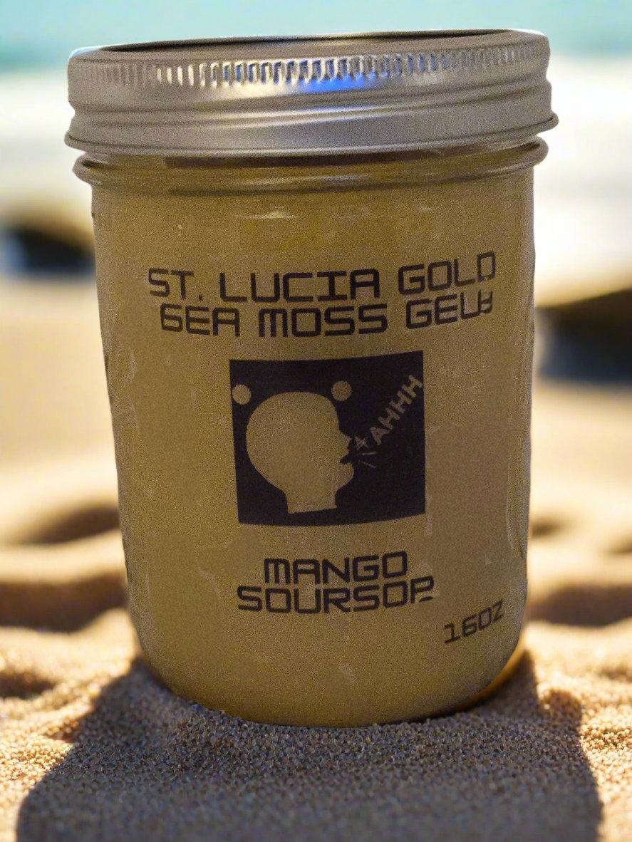 Organic St. Lucia Gold Sea Moss Gel - 16oz & 45oz Jar | Wildcrafted Irish Moss Superfood Supplement for Immune Support, Digestion & Skin Health | Perfect for Smoothies, Teas & DIY Beauty Recipes