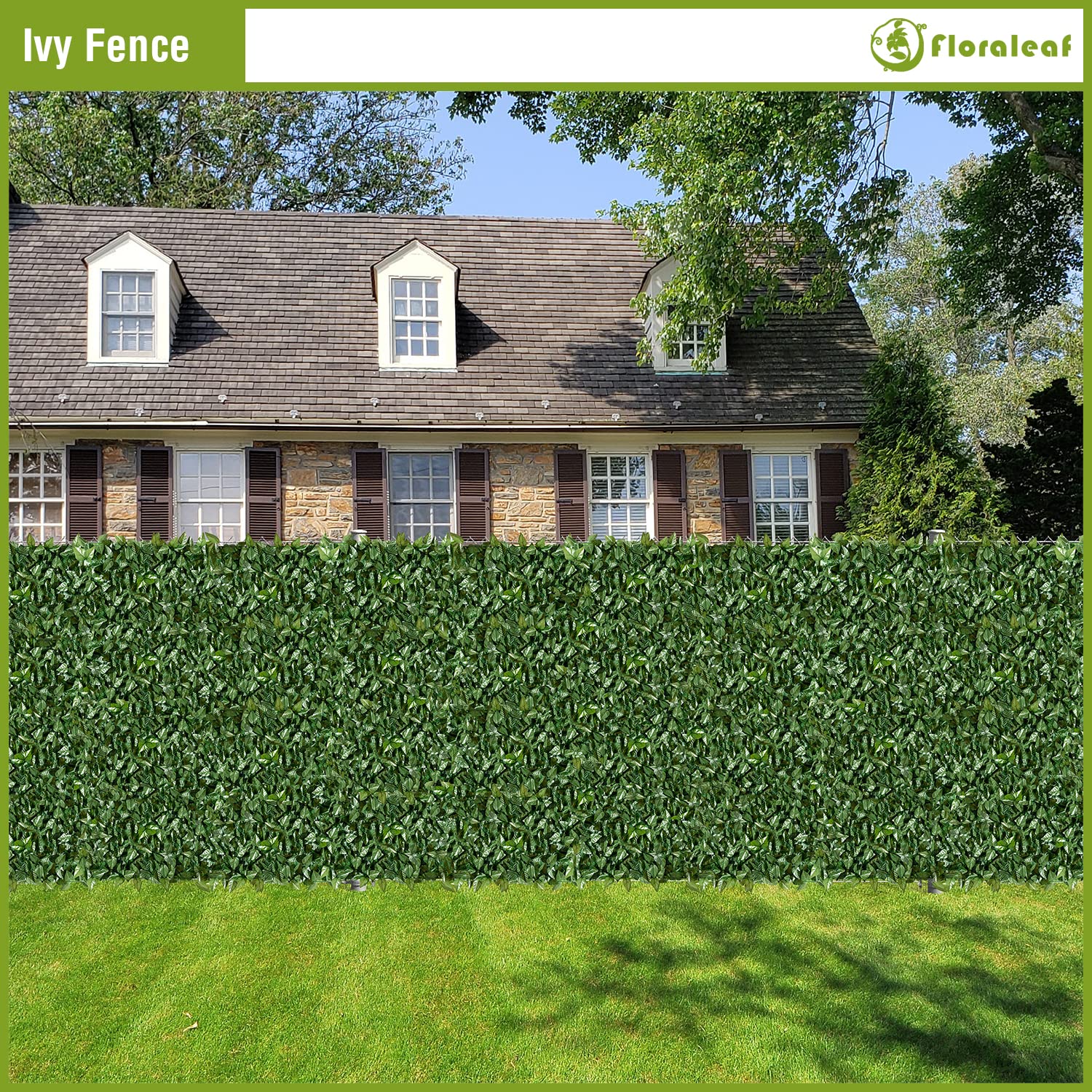 Artificial Ivy Privacy Fence Screen 39''x360'' - Realistic Fake Hedge Leaf & Faux Vine Wall Cover for Outdoor Garden, Yard, Patio, Balcony | UV Resistant, Weatherproof Decor for Privacy, Shade & Aesthetic Enhancement