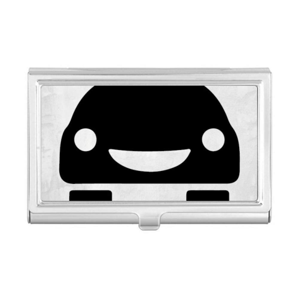 Eco-Friendly Smiling Face Business Card Holder - Sustainable Energy Vehicle Themed Card Case Wallet for Office, Networking & Gifts