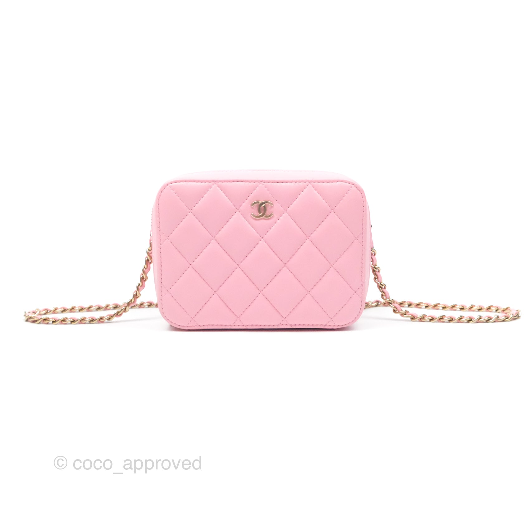 Chanel Quilted Lambskin Camera Bag in Pink with Gold Hardware - Perfect for Everyday Use & Special Occasions
