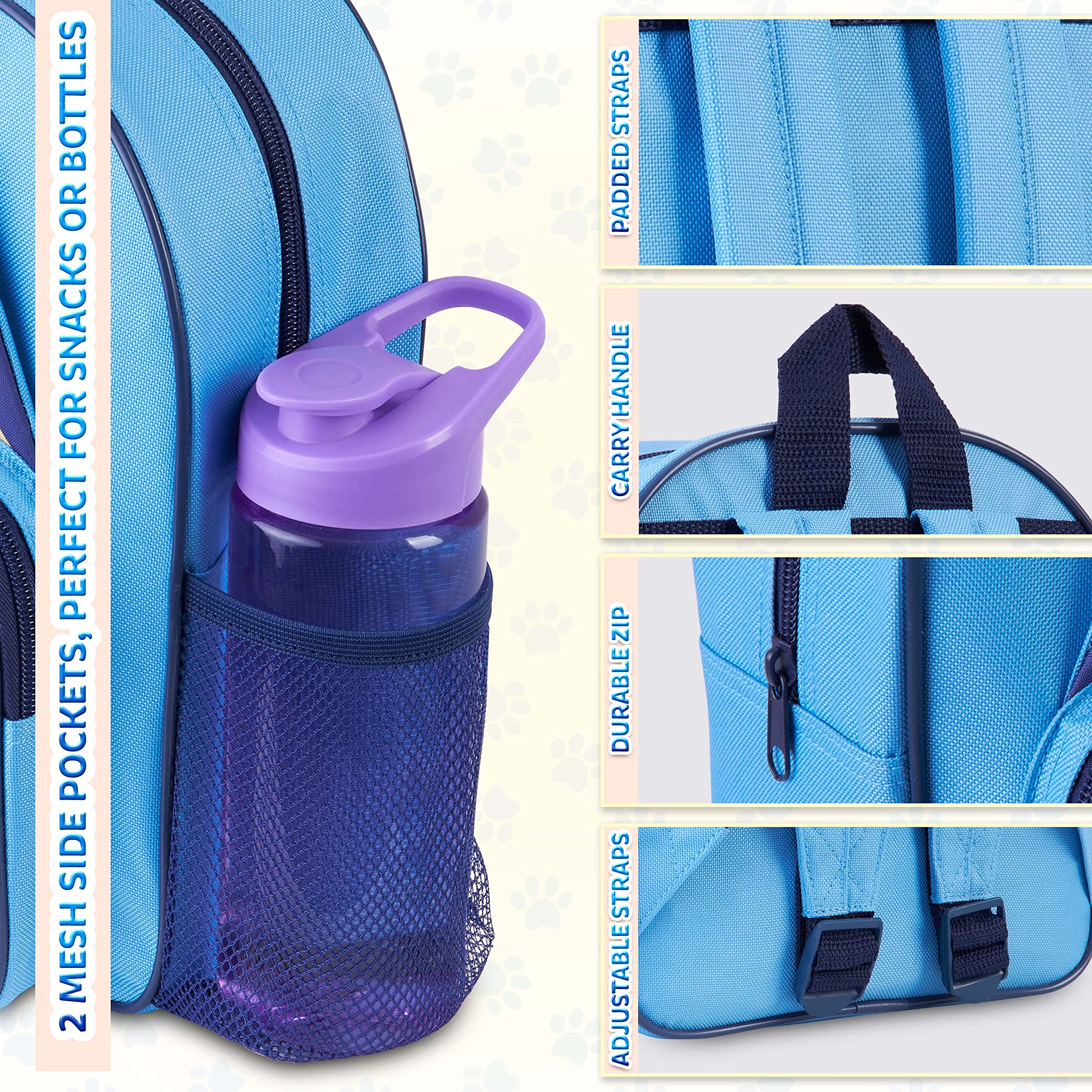 Bluey Backpack for Toddlers - Kids Backpack for Kindergarten, Preschool, Boys & Girls - Perfect for School, Daycare, and Travel Adventures