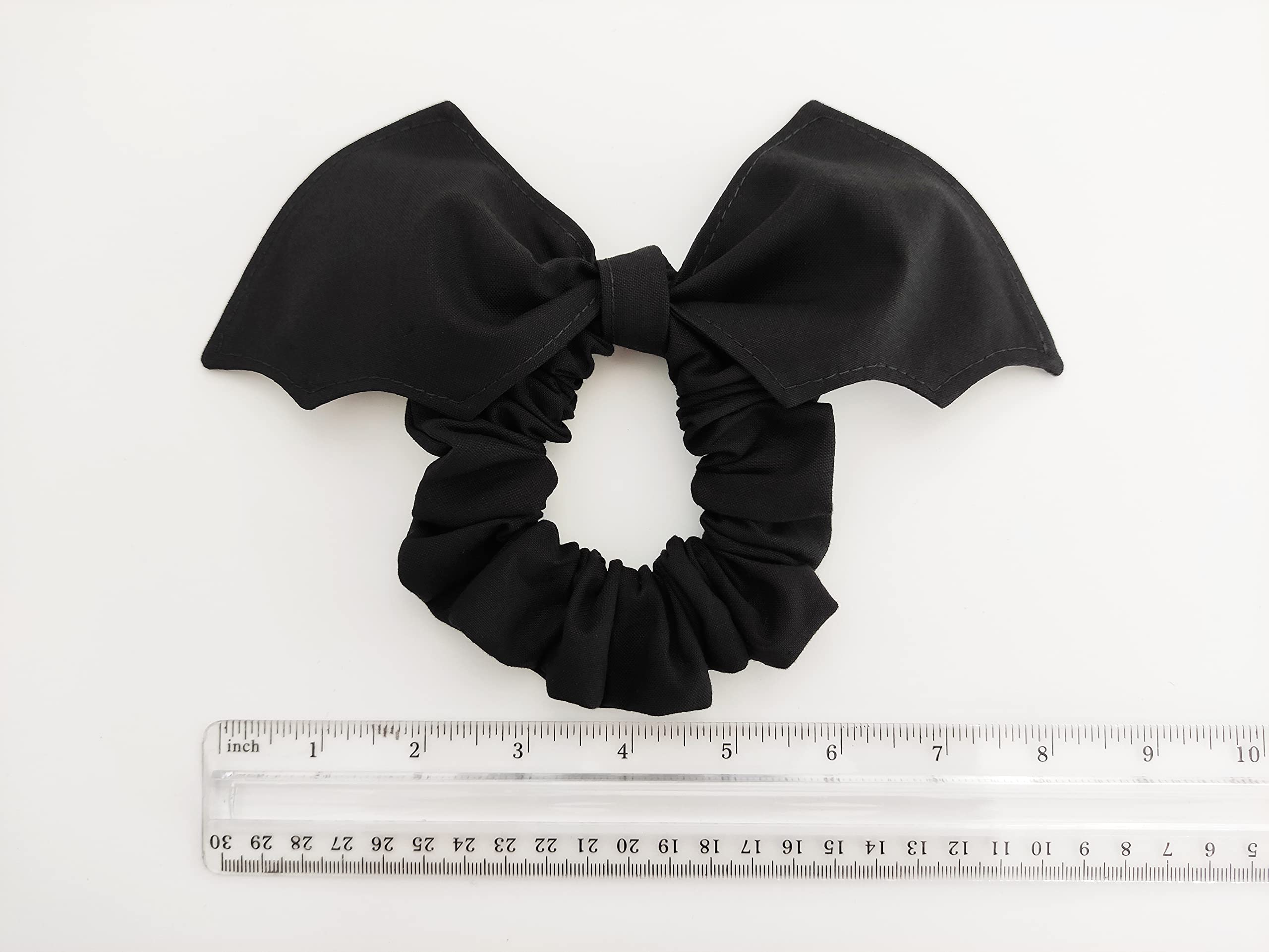 Halloween Bat Wing Scrunchie & Spooky Black Bow Hair Tie - Cute Fall Hair Accessories for Women & Girls | Perfect for Costumes, Parties & Everyday Wear