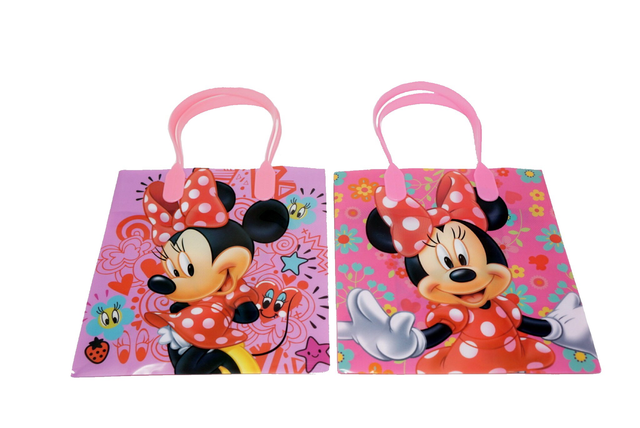 Disney Minnie Mouse Party Favor Bags - 12 Pack Birthday Goodie Bags for Kids, Gift Bags for Baby Shower, Birthday Party, Halloween & Christmas Celebrations